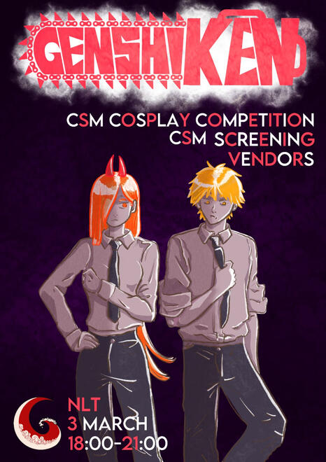 Genshiken Chainsaw Man Poster