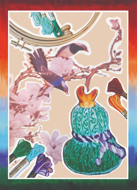 Oni Heart Mixed Media Page