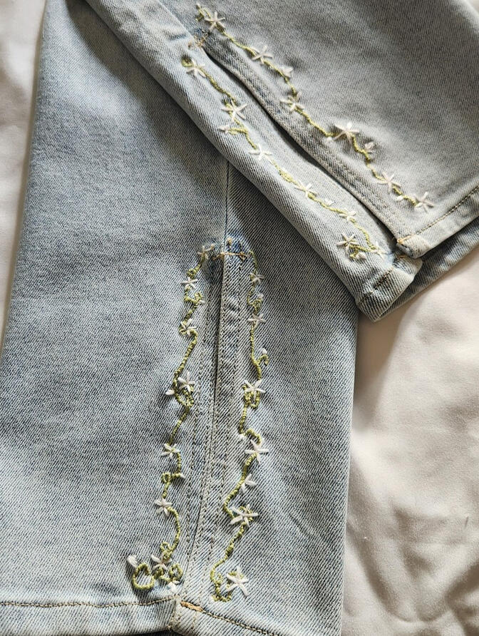 Jasmine Pant Seam Embroidery